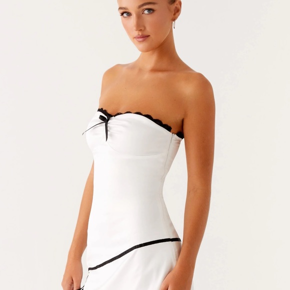 Peppermayo White Dress with Black Bow - Picture 3 of 10